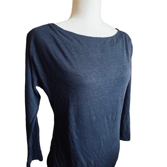 Sundry Navy Blue Long Sleeve Lightweight Dress With Pockets, Size Medium, NWT - Picture 2 of 6